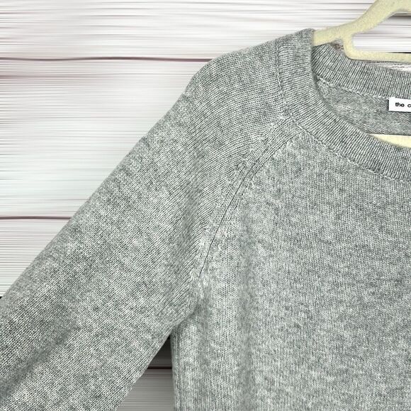 The Cashmere Project Cashmere Sweater Ruched Tie 3/4 Sleeve Gray Crew Neck M - Picture 4 of 11